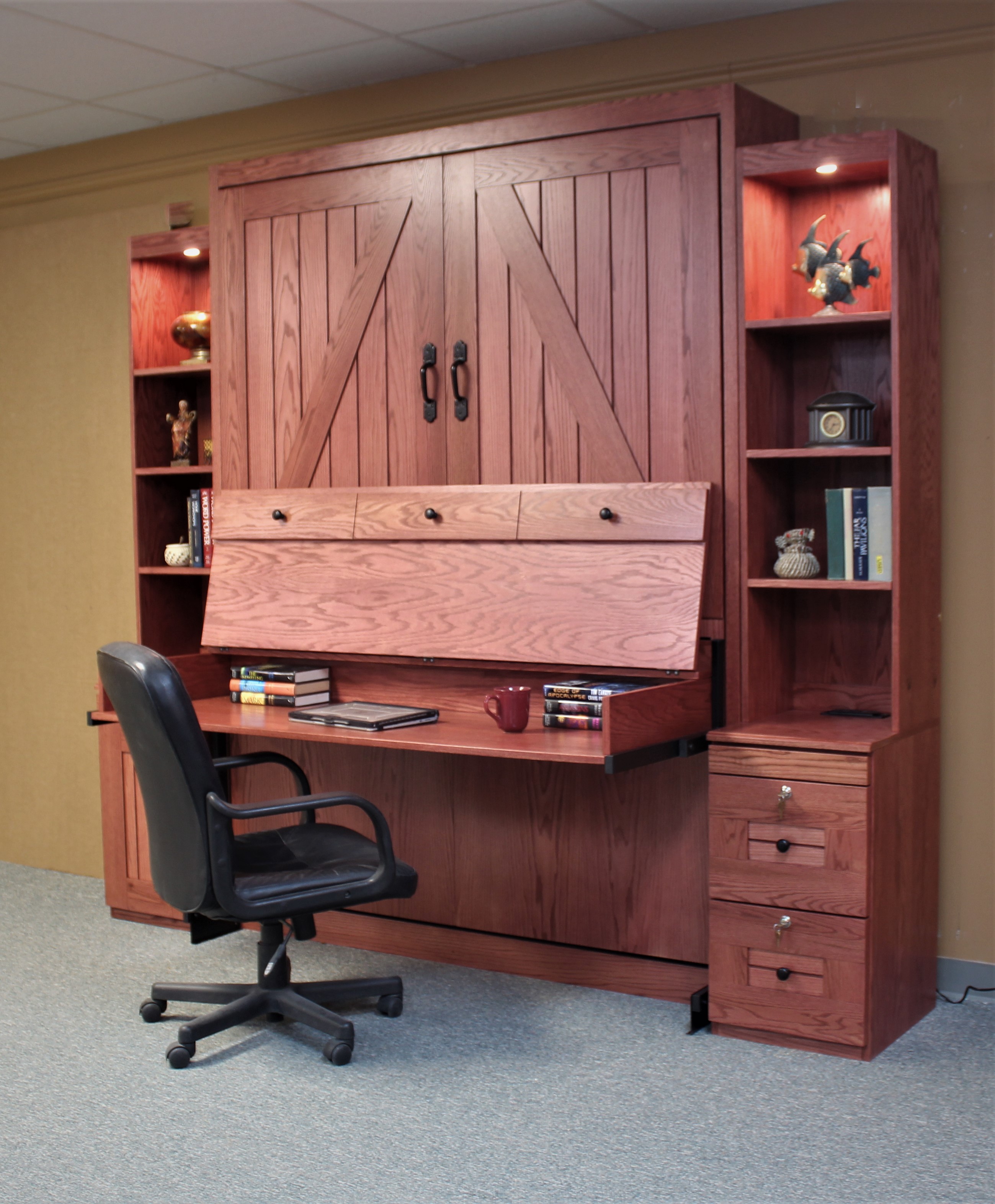 Barn Desk Murphy Wall Bed