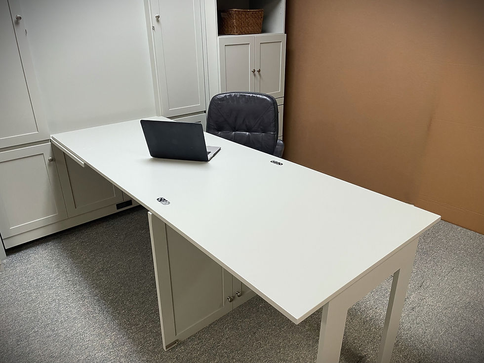 138-1125 Double Fold Murphy Bed Desk Close