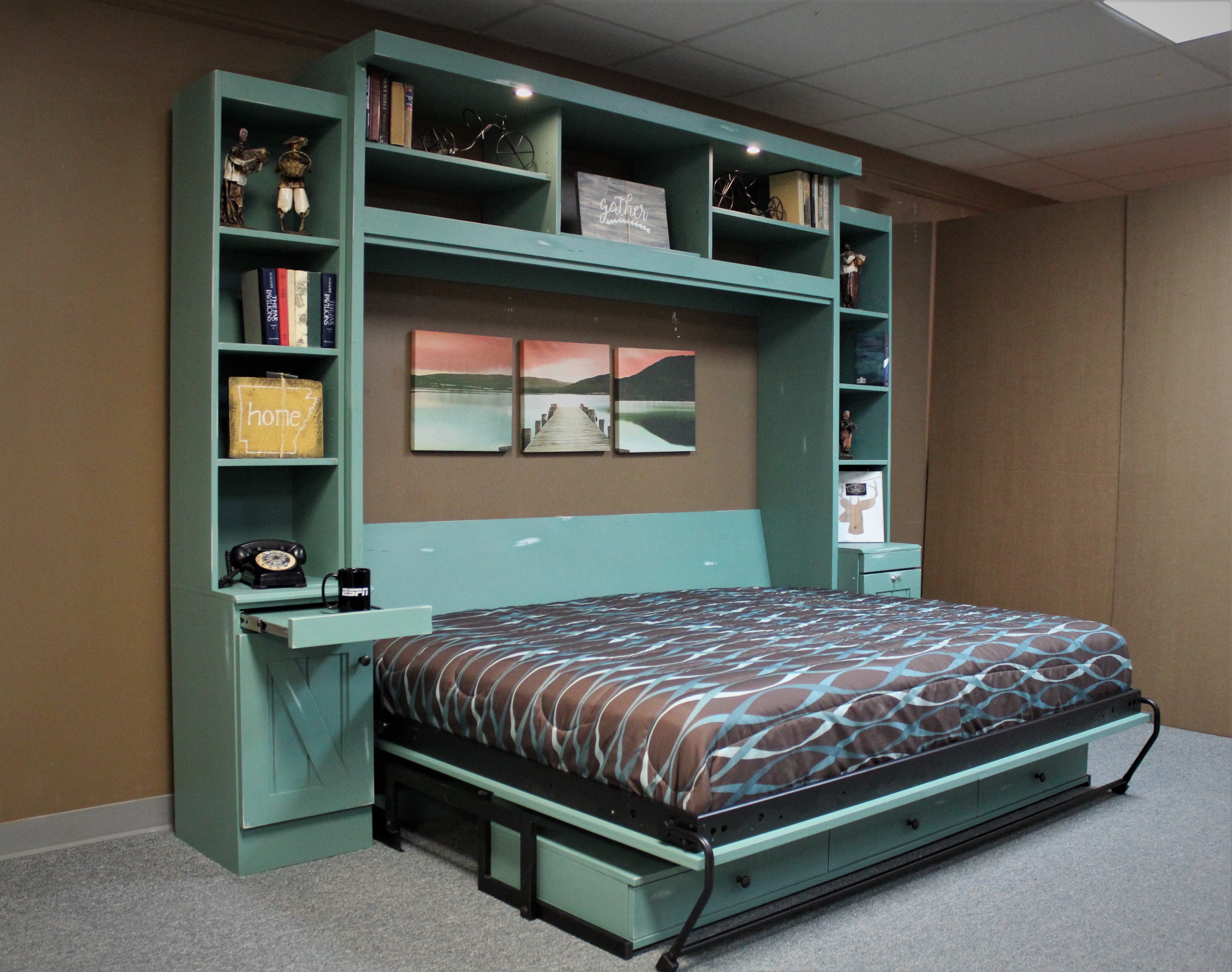 Horizontal Barn Door Murphy Wall Bed