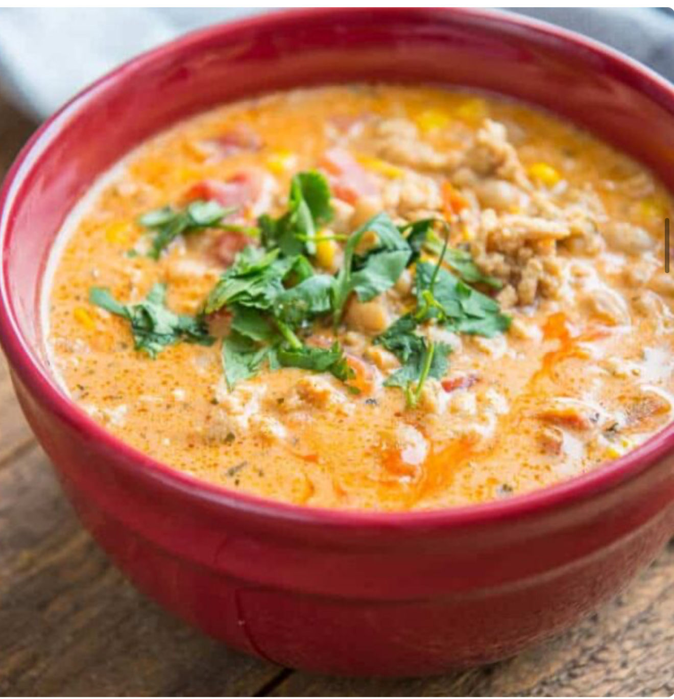 Buffalo chicken beanless chili 