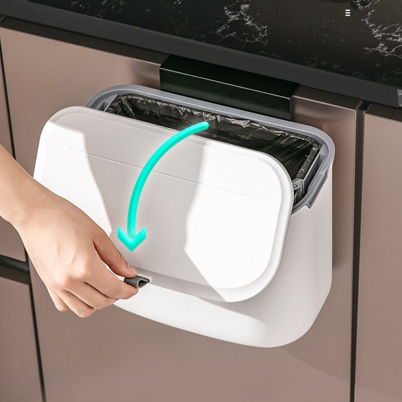 Scandinavian Wall-Mounted Waste Bin with Cover