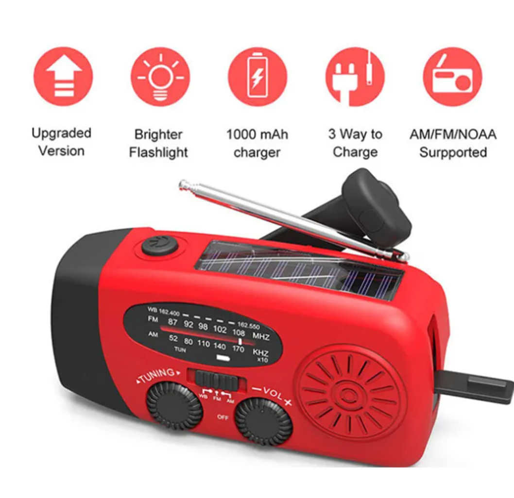 Radio with USB Charging & Flashlight