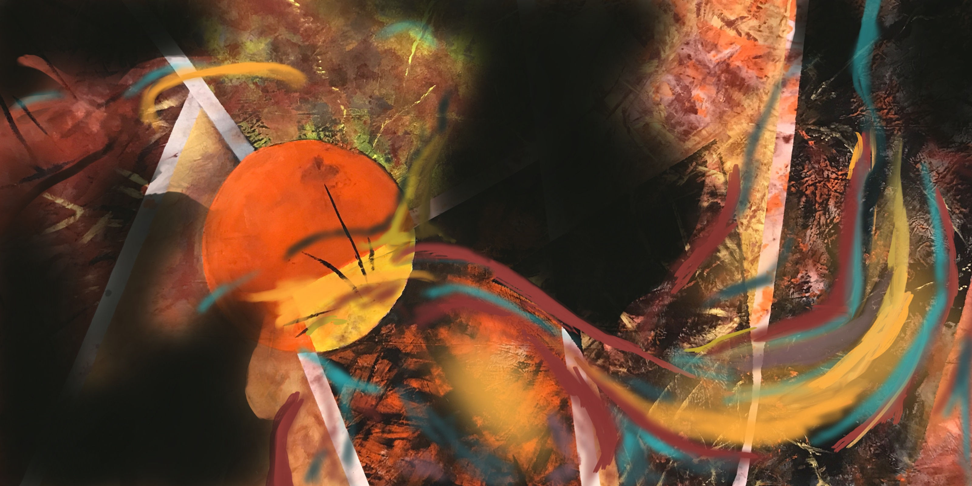 Cosmic Collision (Canvas Print)