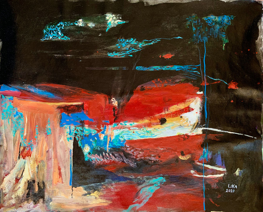 Night Joy. Oil on canvas, 85 × 120 cm