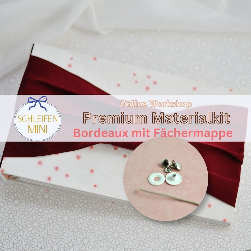Materialkit Bordeaux mit Fächermappe