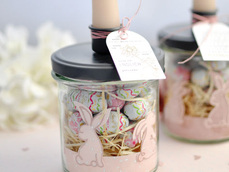 Häschen im Glas - Upcycling Idee