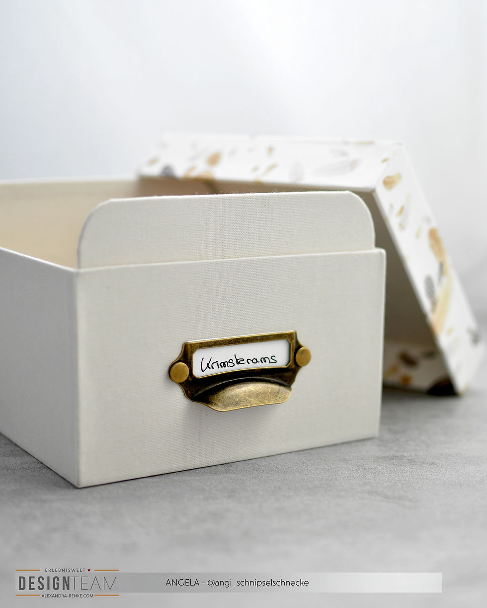 Miniaturbild: 12-tlg. Pappen-Kit + messing Griff zum Kurs "Krimskrams Box"