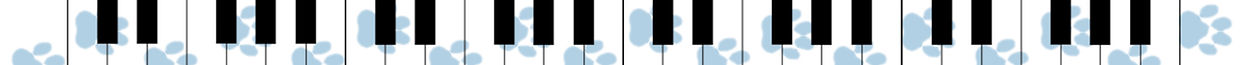 Fun piano key image with paw prints, used in Presto’s Piano Adventures materials