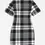 Thumbnail: Young Girl Summer Casual Short Sleeve Plaid & Printed Mini Mock-Neck Dress