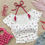 Thumbnail: Women Retro Red & White Ditsy Ditsy Floral Lace Collar Splice Contrast dress