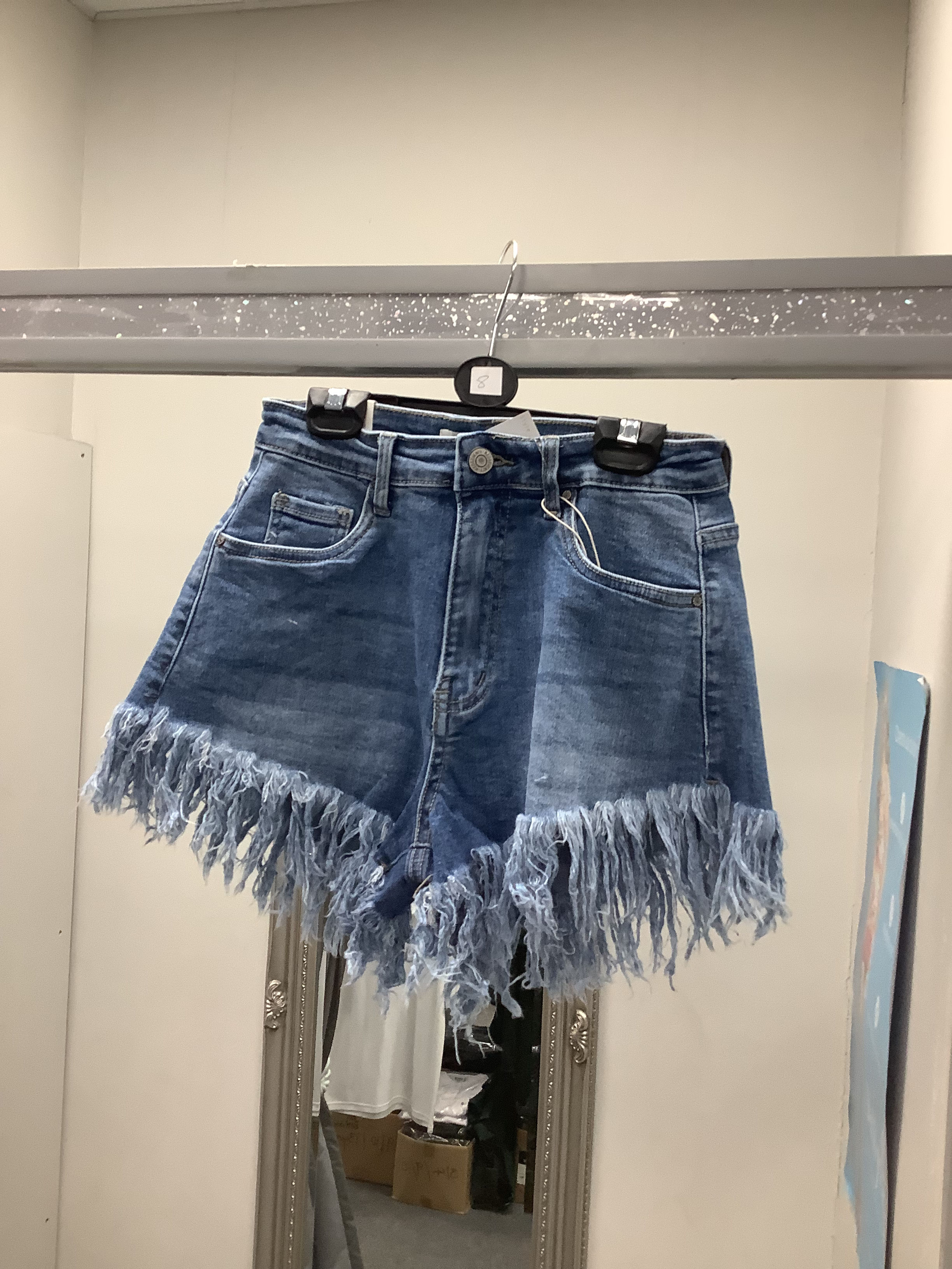 Frilly Denim Shorts 