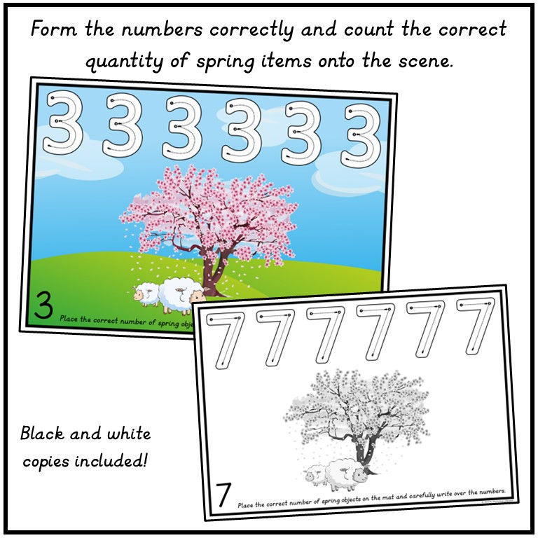 Thumbnail: Spring Number Formation and Counting Mats