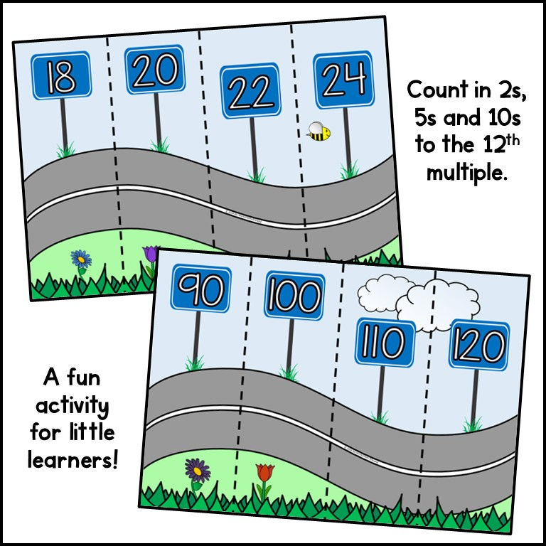 Thumbnail: Counting in 2s, 5s and 10s Car Activity