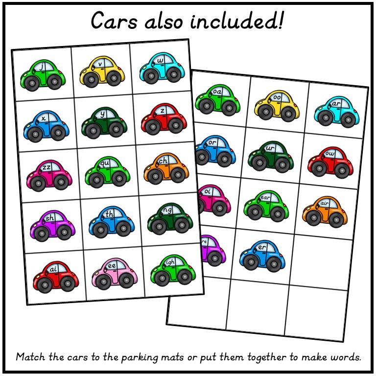 Thumbnail: Phase 3 Phonics Car Park Mats