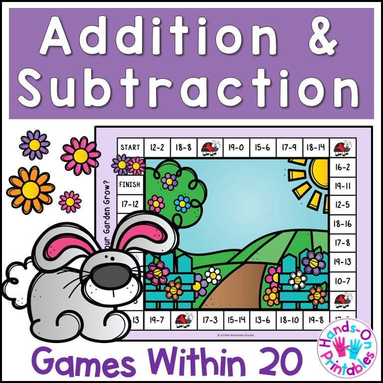 Spring Addition and Subtraction Within 20 Games