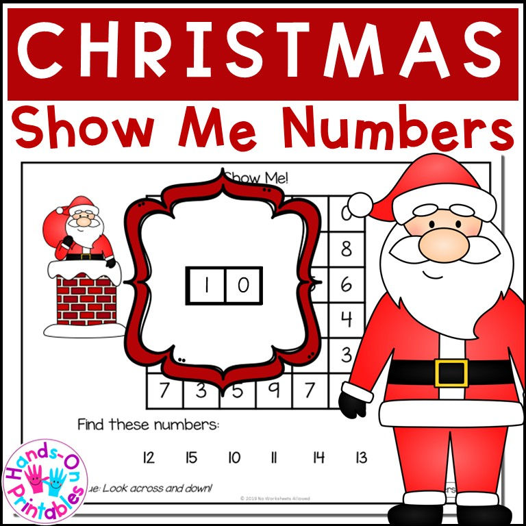 Christmas Number Recognition Activity