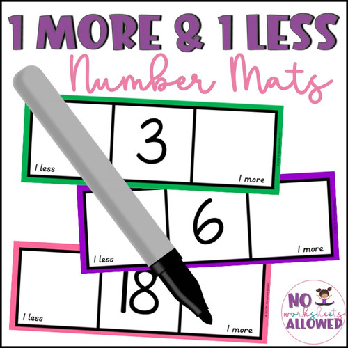 1 More and 1 Less Activity Mats NoWorksheetsAllowed