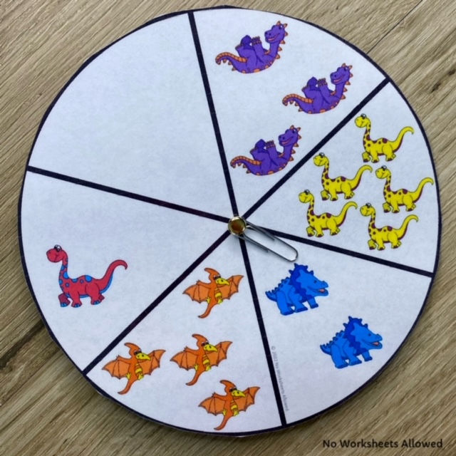 Number Counting Spinner for subitising