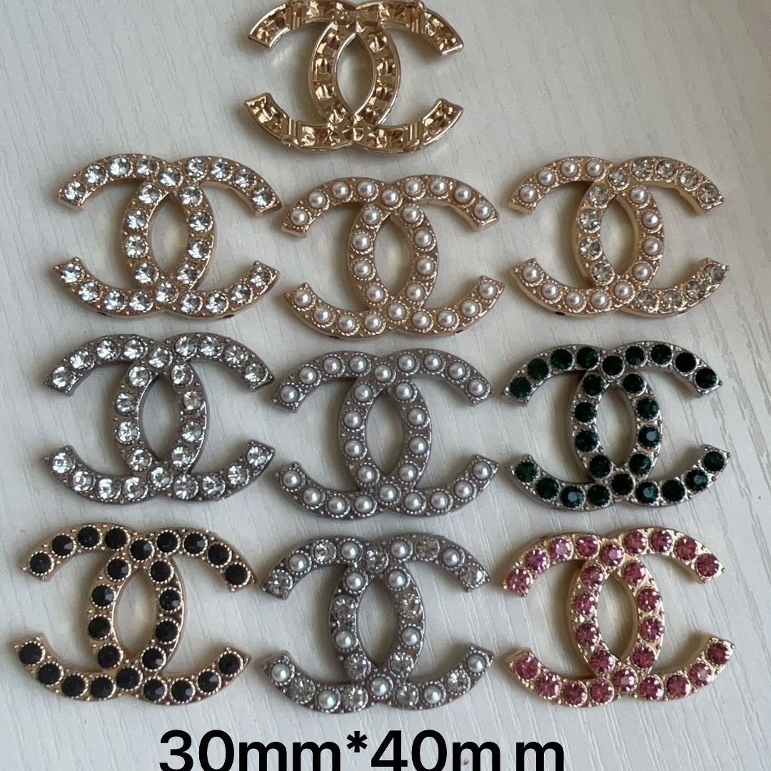 CH308C Chanel flat button, 40*30mm 