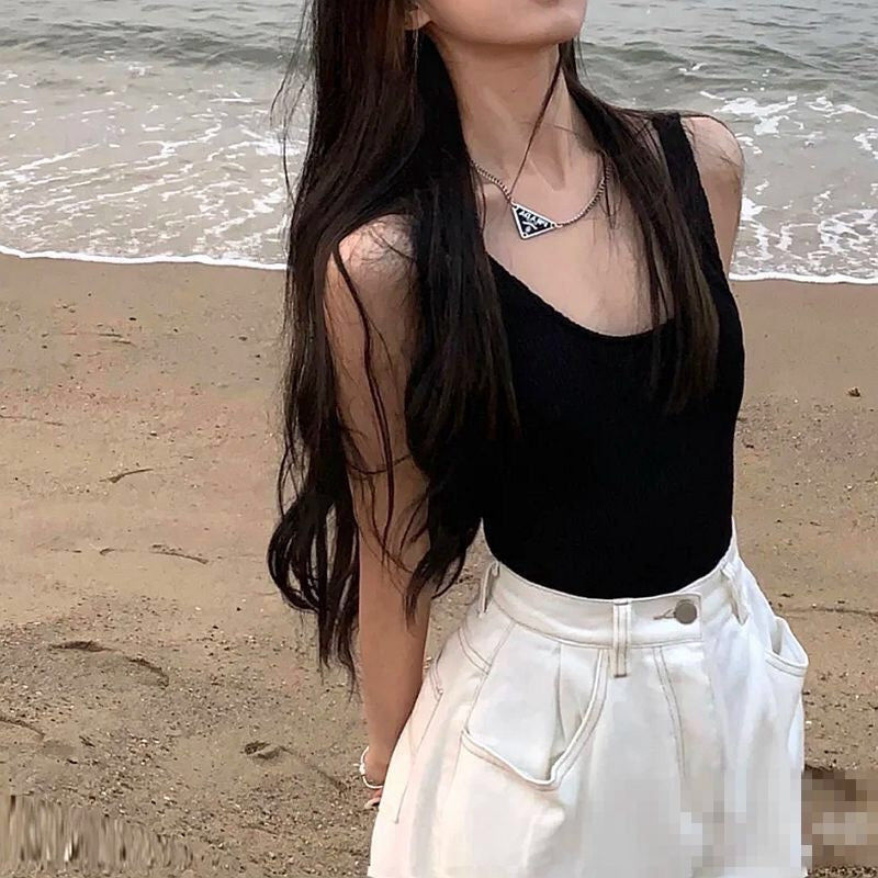 Thumbnail: PR001 Prada Triangle Logo Necklace