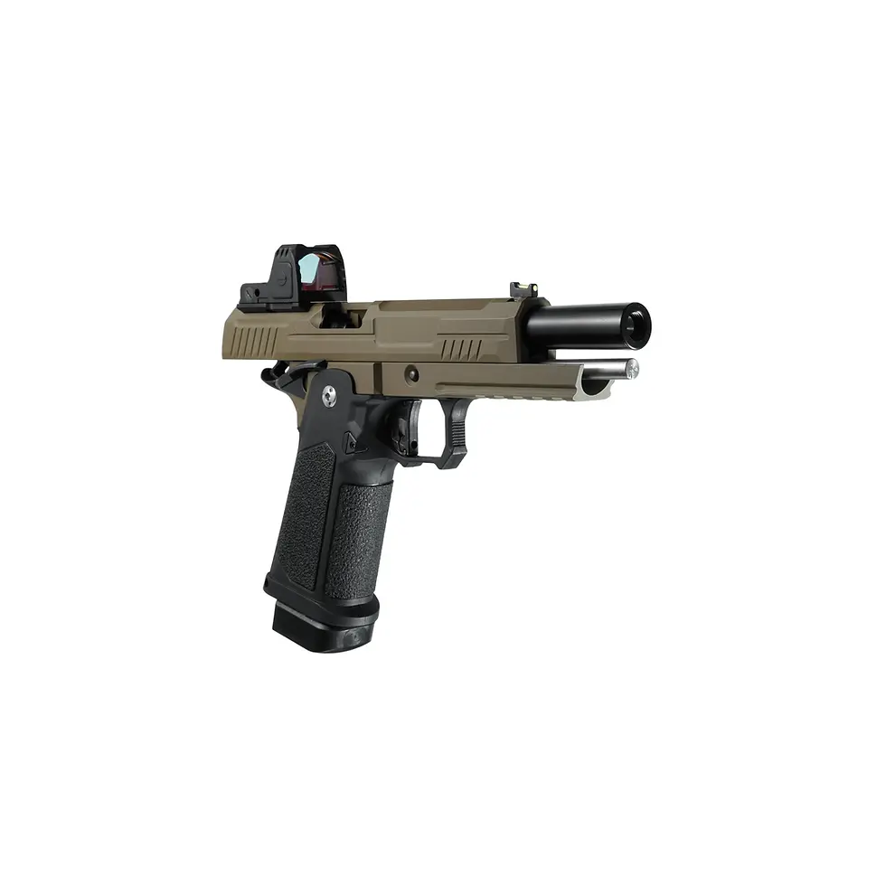 Miniatura: [Arcturus] VANGUARD Hi-Capa 5” GBB Optics-Ready +ARS-1 Red Dot NEGRO-TAN