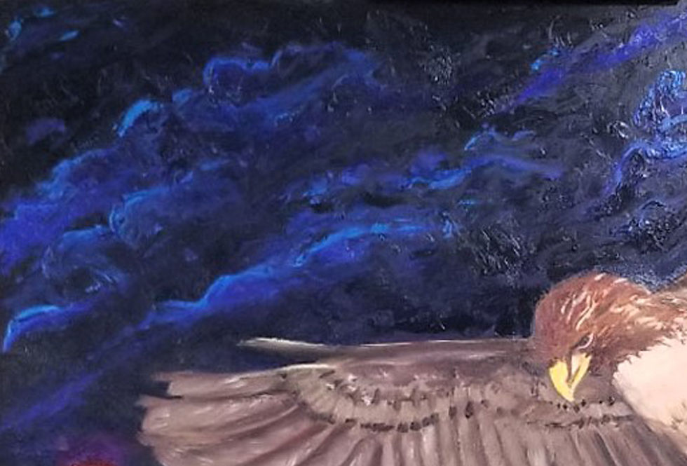 Thumbnail: Bird’s-Eye View-Clouds oil painting