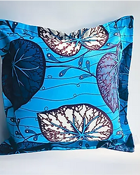 pillow ankara blue on blue