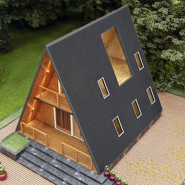 A' Frame (1,2,3 & 4 Bhk) | Modular Prefab Homes & Cottages | Loom Crafts