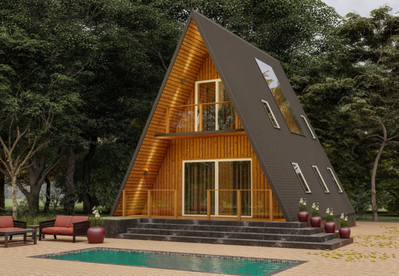 A-Frame Prefab Cottage for resorts