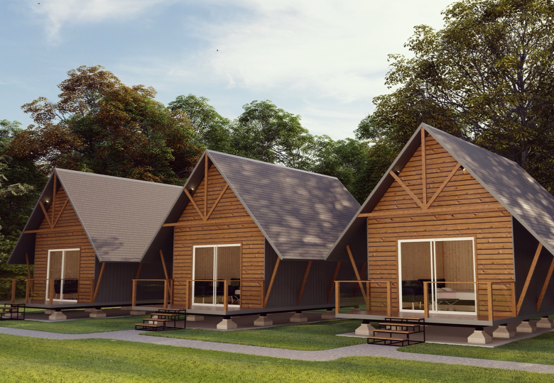 Bali-style prefab cottage for resorts