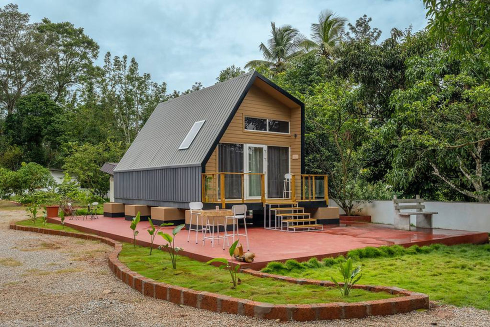 Loom Crafts Installs 2 Modroom XL Loft Studio Cottages in Coorg, Karnataka