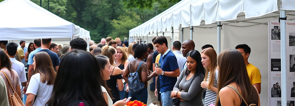 A diverse college and job fair collaboration serving a dynamic culturally diverse crowd of