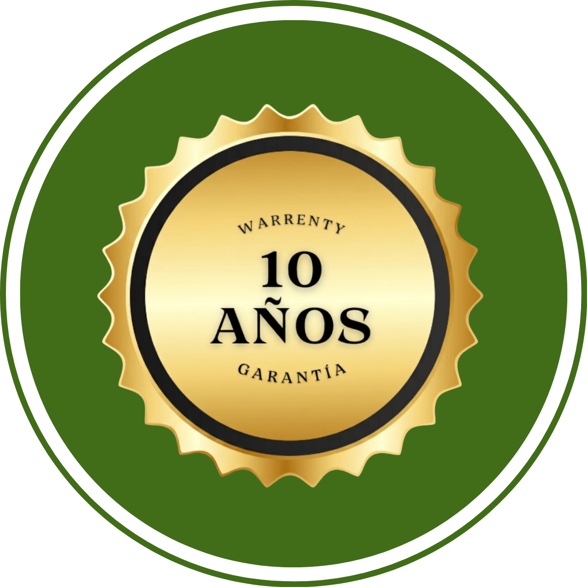 sello garantía de 10 años de grupo palmadera para palma sintetica