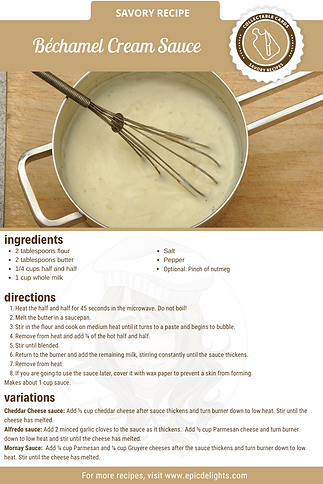 Béchamel Cream Sauce Recipe