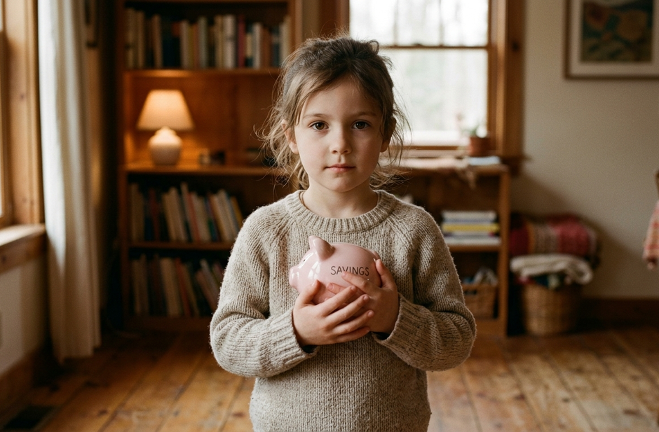 Escena simbólica de infancia donde el amor se asocia con responsabilidad y sacrificio