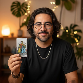 Mike Aryan en lectura de Tarot Anual, un mapa simbólico mes a mes para el próximo año.