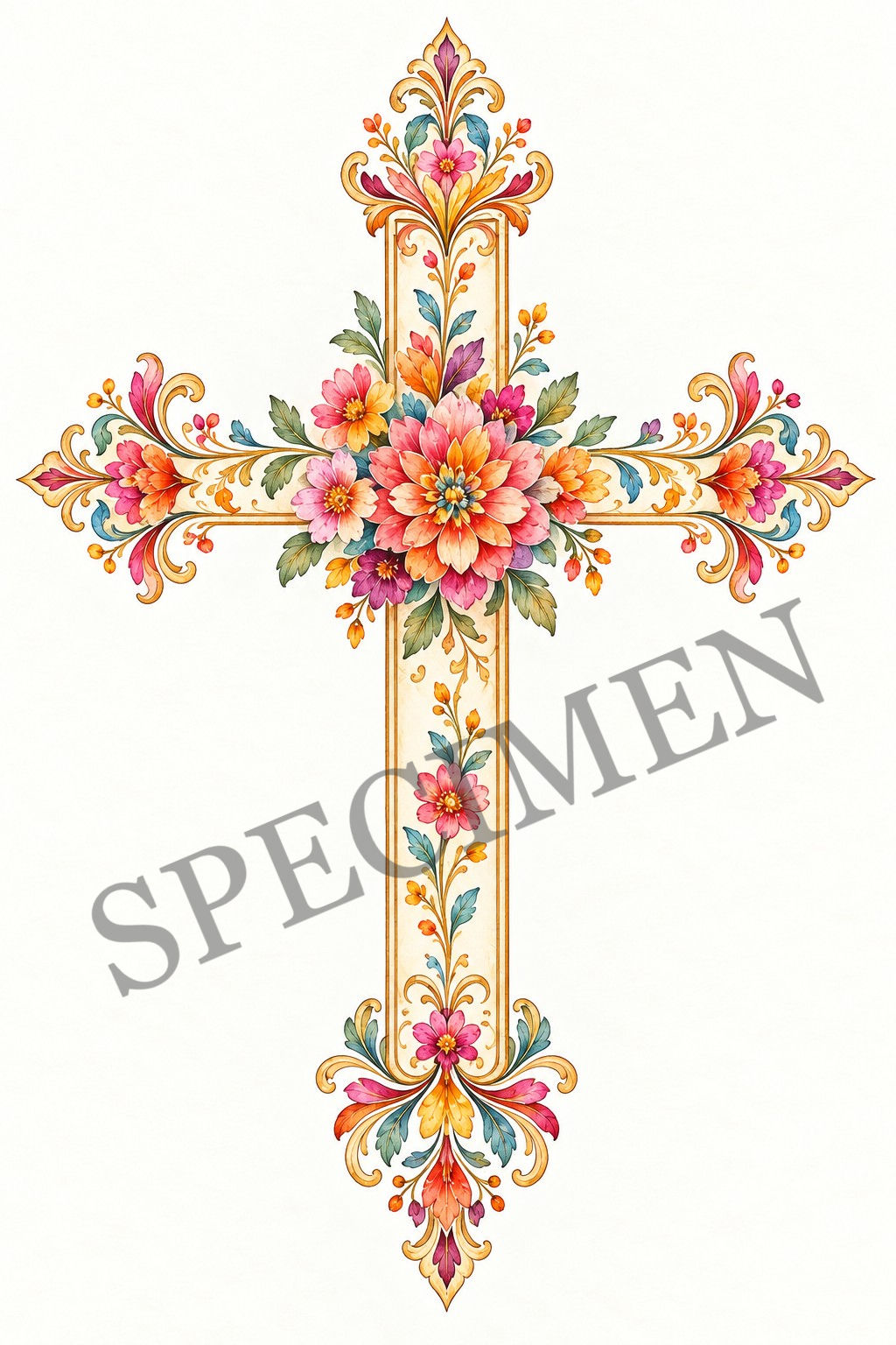 CROIX AUX FLEURS D'AUTOMNE
