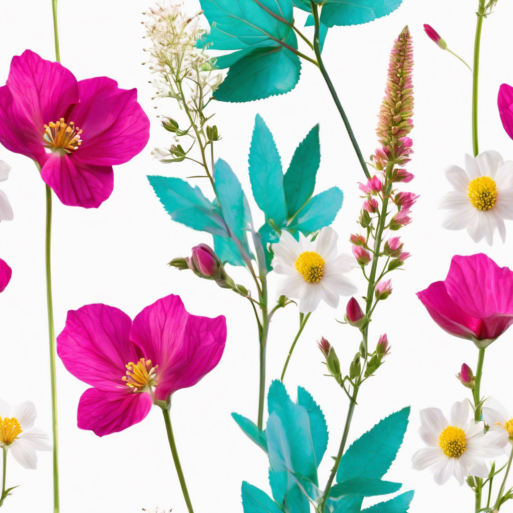 Wildflower Bush Scene