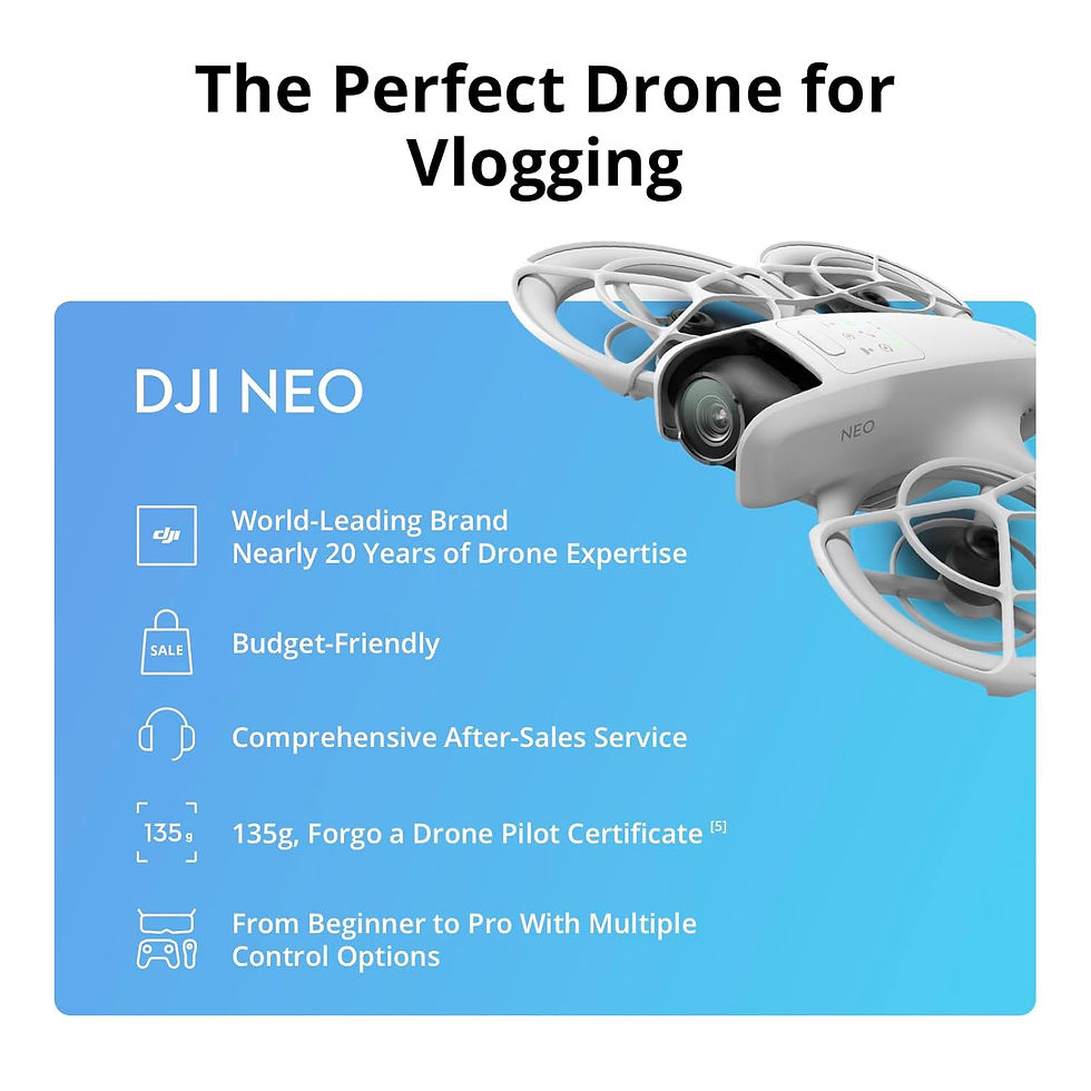 Thumbnail: DJI Neo Fly More Combo, 4K Self-Flying Drone (Extra Batteries & Remote)