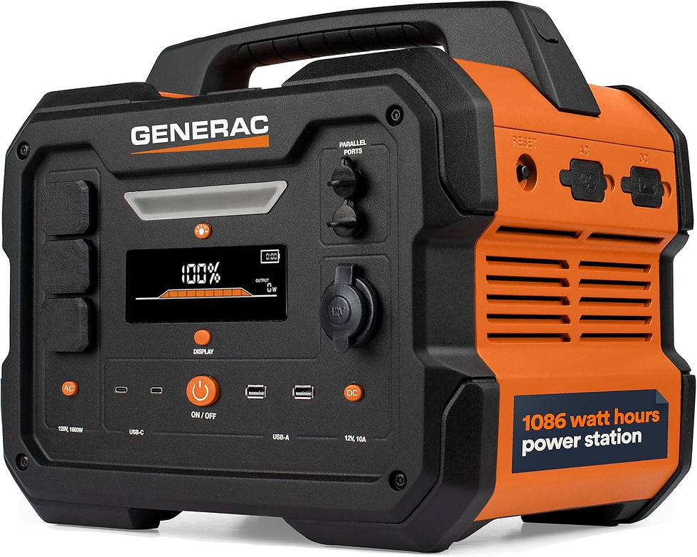 Generac 1086Wh Portable Power Station, Clean Emission-Free Power