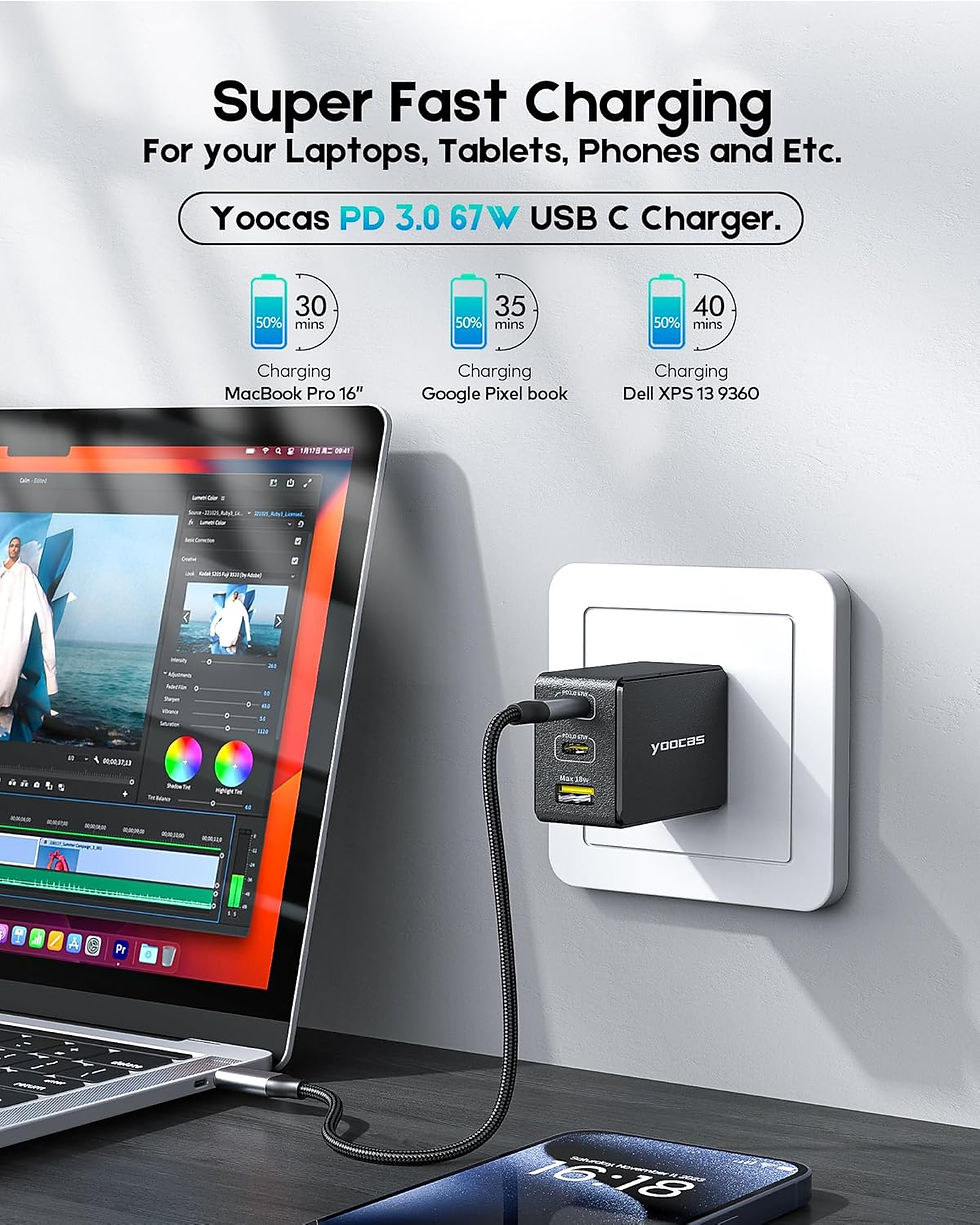 Thumbnail: 67W GaN Fast Charger,  PD 3.0 Power Charging Block