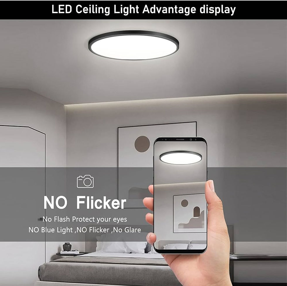 Thumbnail: 9 Inch LED Flush Mount Ceiling Light 6000k, 2800LM, 24W