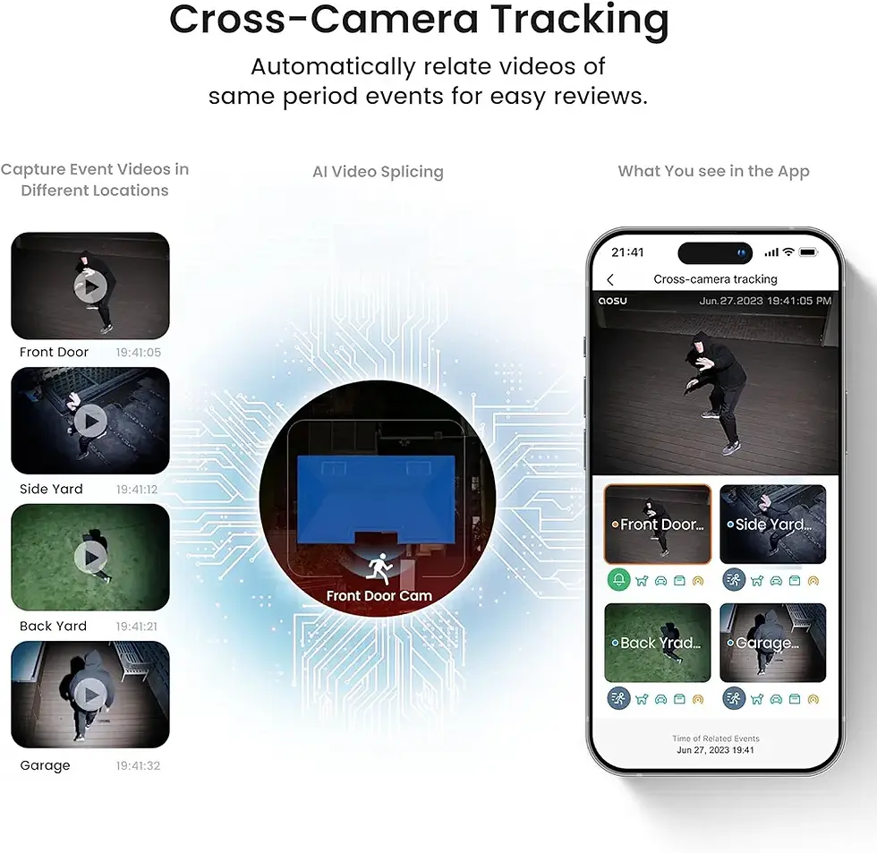 Thumbnail: Aosu Security Cameras Outdoor Wireless, 4 Cam-Kit