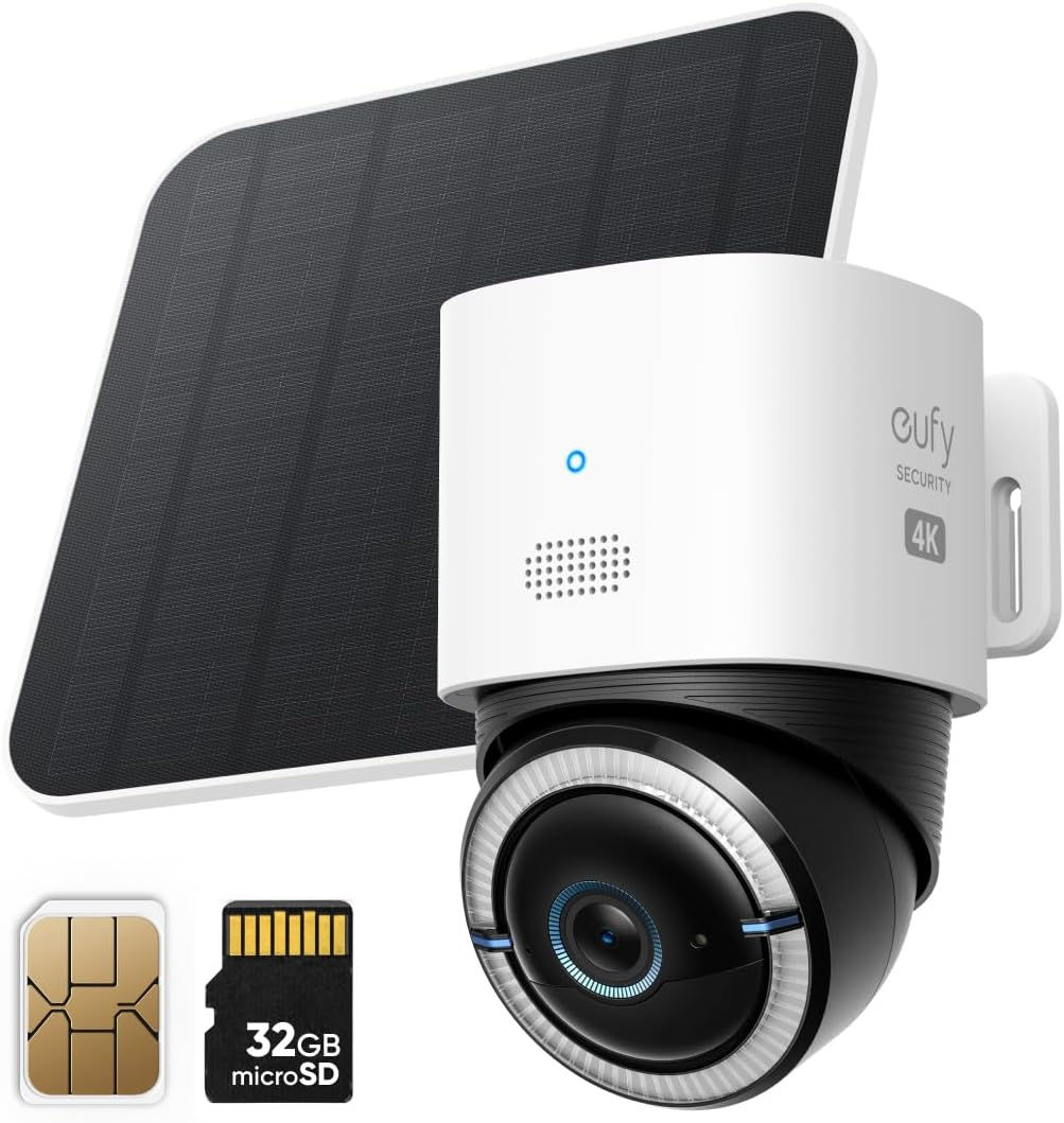 eufy Security 4G LTE Cam S330, 4K Cellular Solar Security Camera