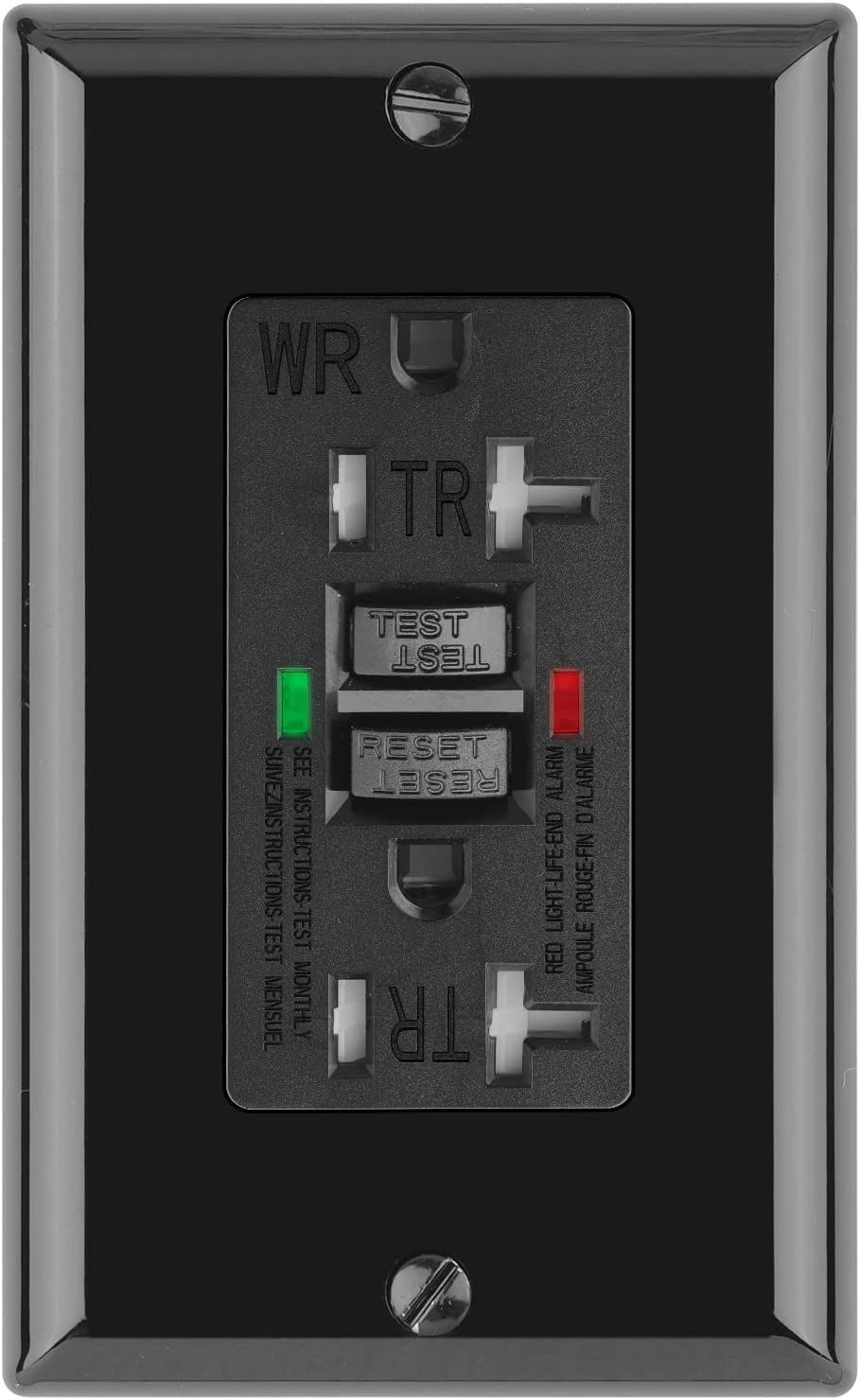 Thumbnail: GFCI WR 20 Amp Tamper-Resistant Outlet, Weather Resistant, Indoor Outdoor Black