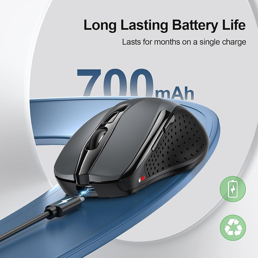 Thumbnail: Wireless Rechargeable Mouse (BT5.0/3.0 & 2.4G) 4800 DPI Silent Mouse 8 Buttons