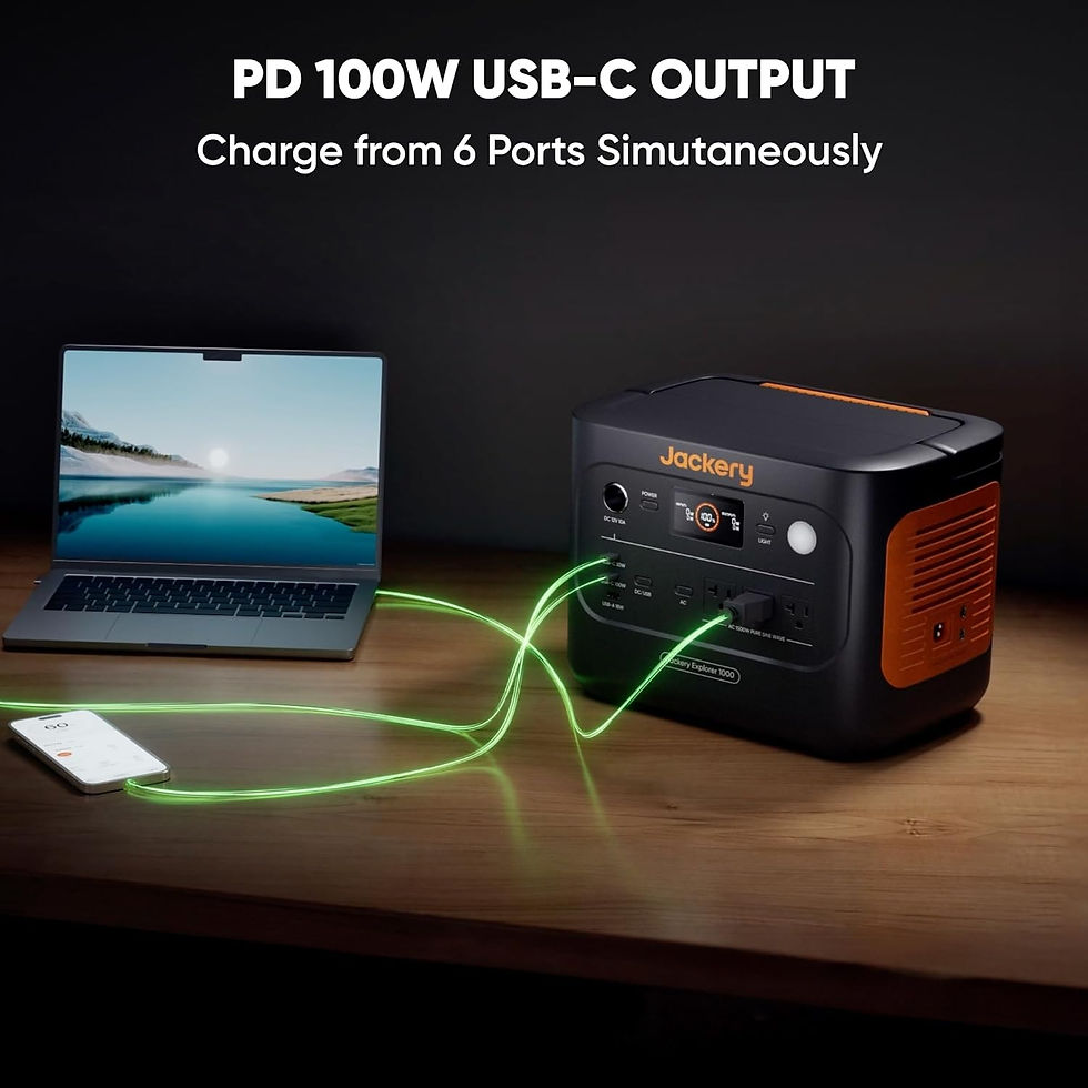 Thumbnail: Jackery Explorer 1000 v2 Portable Power Station, 1070Wh, 1500W Solar Generator