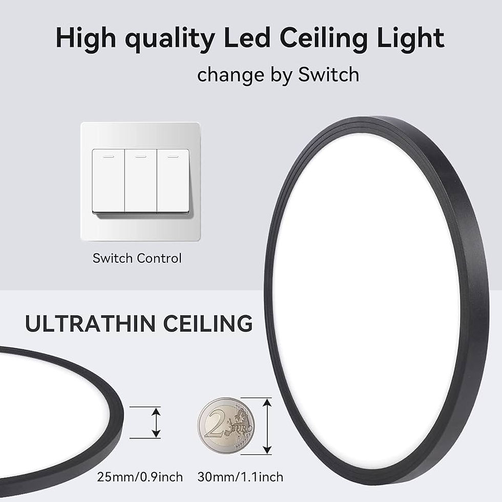 Thumbnail: 9 Inch LED Flush Mount Ceiling Light 6000k, 2800LM, 24W