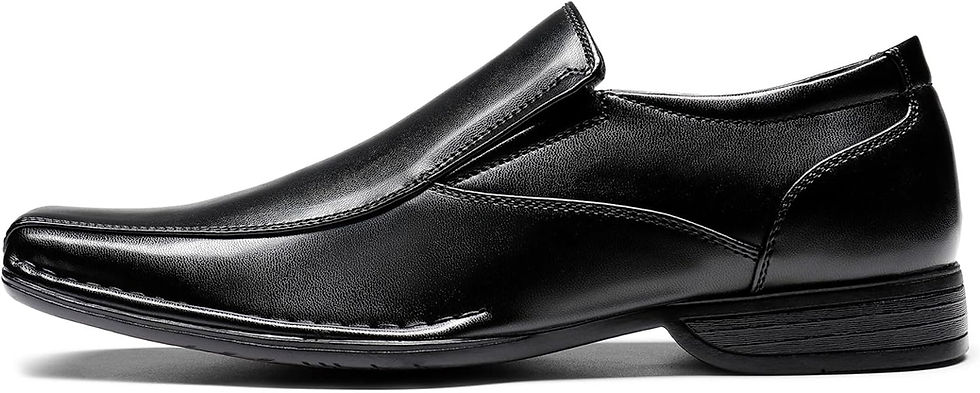 Thumbnail: Bruno Marc Giorgio Leather Lined Dress Loafers (Men's Black Size 13)