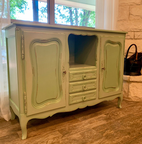 Early 1900's Farmhouse Green Dining Buffet